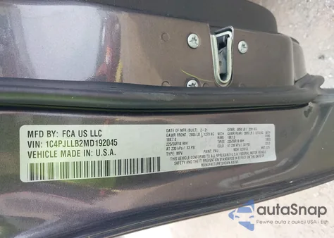 2021 Jeep Cherokee from USA, damaged, VIN 1C4PJLLB2MD192045